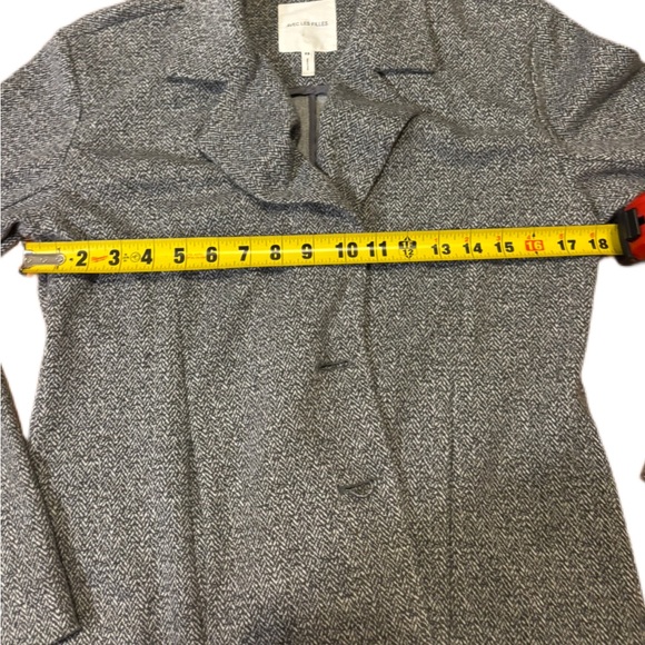 Avec Les Filles Gray/White Longline Knit Blazer Jacket XS EUC - Picture 8 of 10